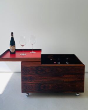 decorative dry bar table designed by Poul Norreklit